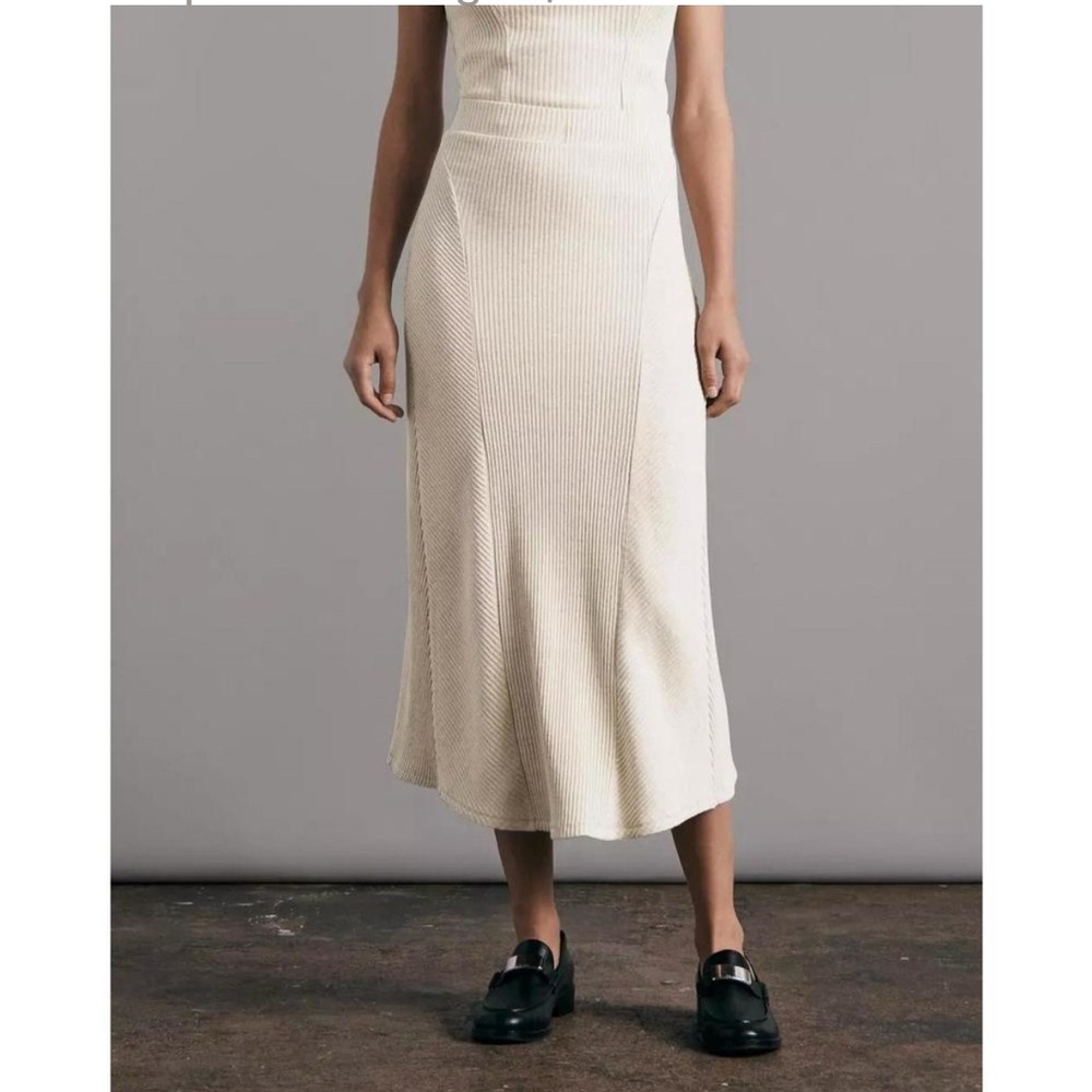 RAG & BONE echo rib skirt in ivory Medium